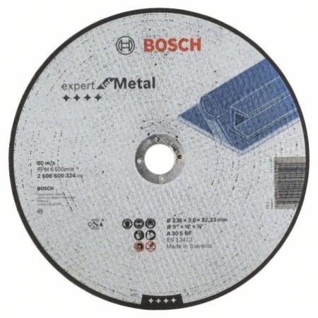 DISCO CORTE ACERO 9" (230MM) X 3 MM BOSCH 2608.600.324