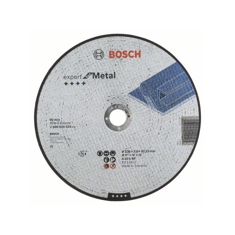 DISCO CORTE ACERO 9" (230MM) X 3 MM BOSCH 2608.600.324