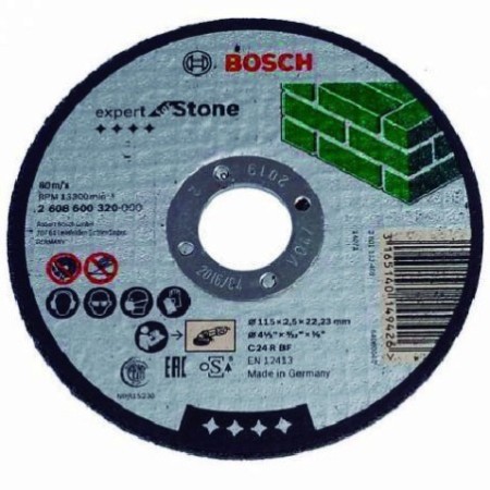DISCO ABRASIVO DE CORTE EXPERT FORSTOW 4 1/2" (115MM) X 2.5 MM BOSCH 2608.600.320