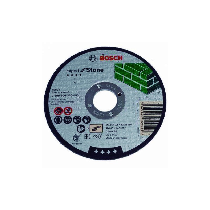DISCO ABRASIVO DE CORTE EXPERT FORSTOW 4 1/2" (115MM) X 2.5 MM BOSCH 2608.600.320