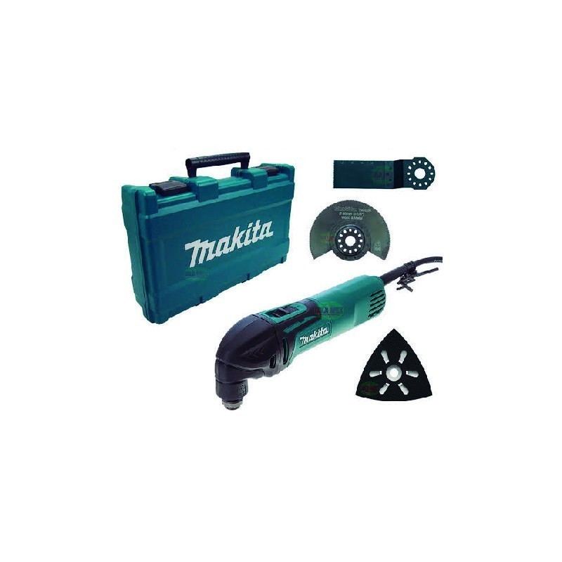 MULTIHERRAMIENTA 320 W 6000-20000 CPM C/MALETA PLASTICA MAKITA TM3000CX1+ KIT DE ACCESORIOS