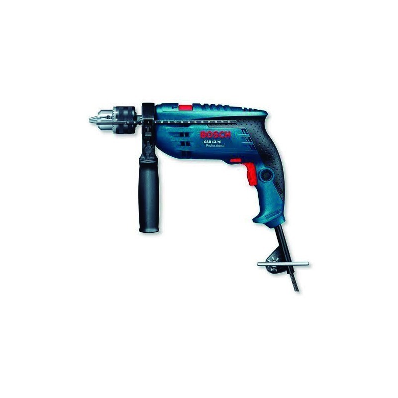 TALADRO PERCUTOR 1/2" GSB 13 RE 650 W + ESMERIL ANGULAR 4 1/2" GWS 850 W + SET 23 PZ BOSCH 0615.A00.0W0