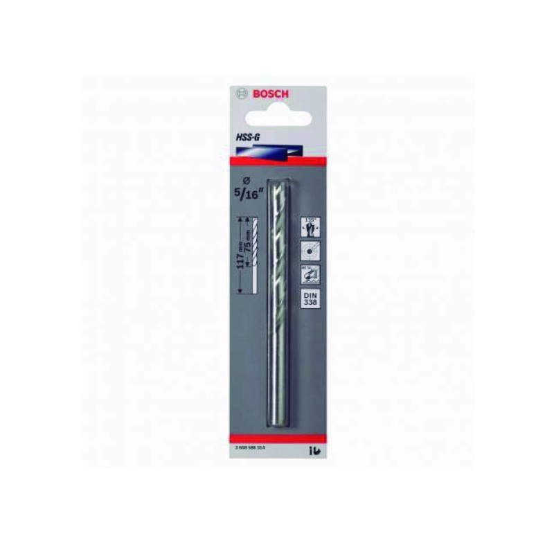 BROCA CILIN. P/ METAL HSS-G 135-9.5 MM BOSCH 2608.595.343